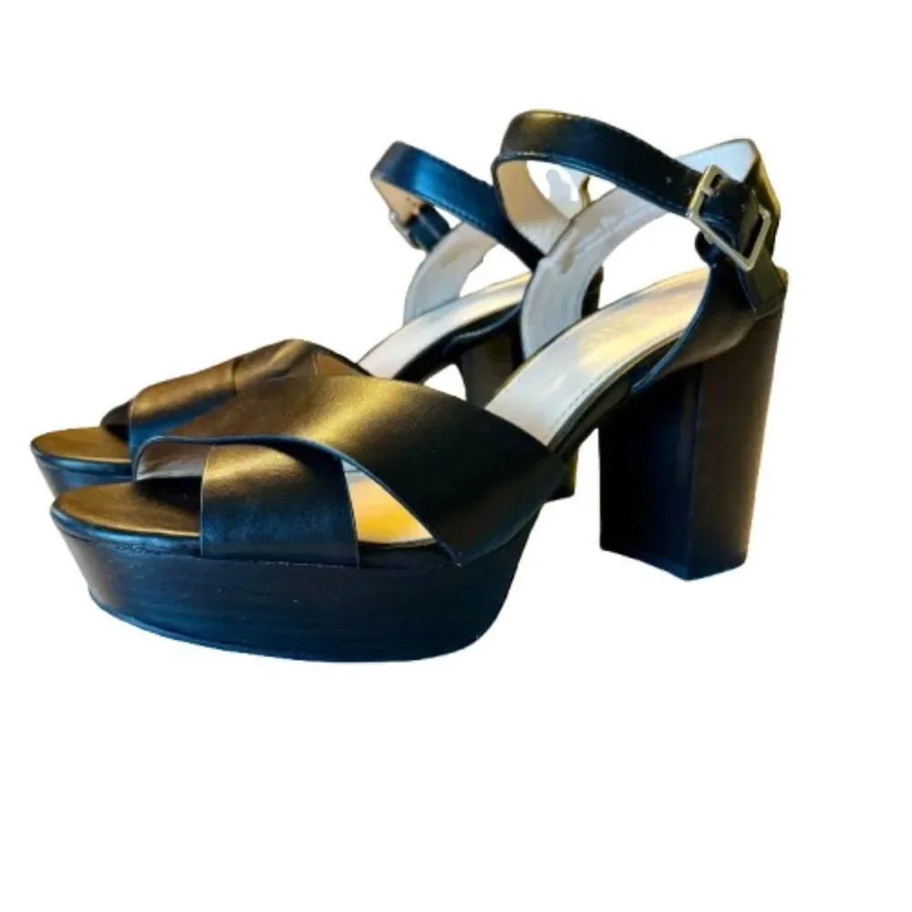 The Limited Frangelica Platform Sandal Heels Womens Size 9M Black Y2K Chic